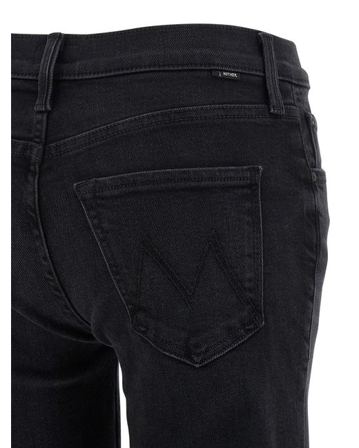 Mother Black 'The Mid Rise Rambler Zip Flood' Jeans