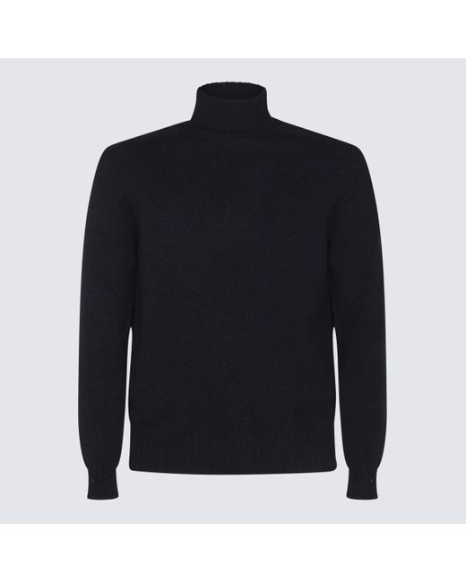 Malo Blue Dark Wool Knitwear for men