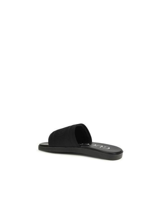 Gucci Black Fabric Flat Sandals for men
