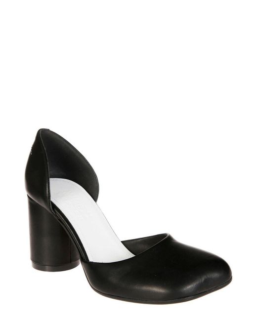 MM6 by Maison Martin Margiela Black Leather Pumps