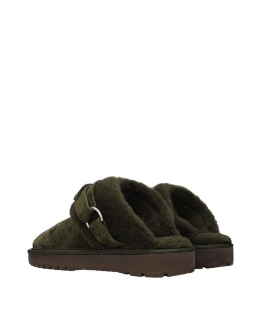 Burberry Black Leather Slippers for men
