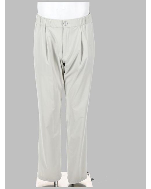 Herno White Trousers Elasticated Polyamide for men