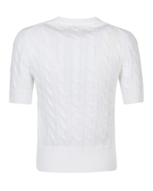Polo Ralph Lauren White Short Sleeve Cardigan