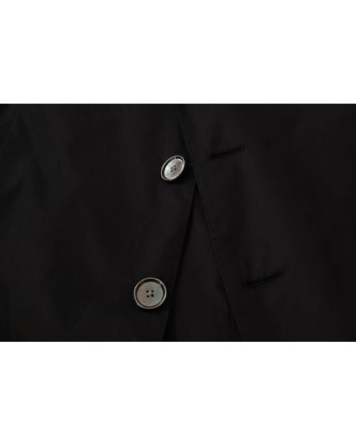 Dolce & Gabbana Black Single Breasted Taormina Blazer Cotton Clothing for men