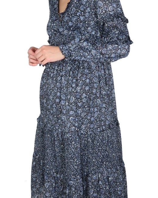 Michael Kors Blue Dress With Floral Print
