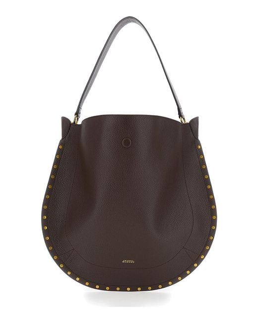 Isabel Marant Brown Hobo Bag Oskan Leather Shoulder