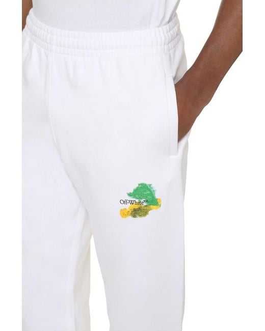 Off-White c/o Virgil Abloh White Cotton Jersey Sweatpants Track Pants for men