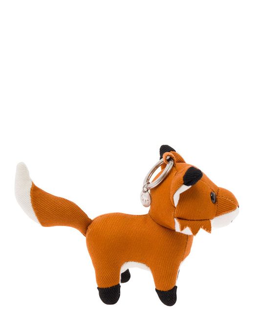 Maison Kitsuné Orange Fox-Shaped Keychain