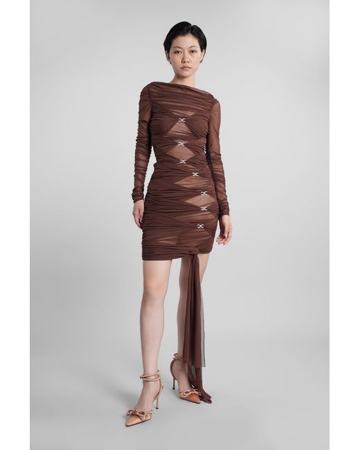 Mach &amp; Mach Brown Mini Dress