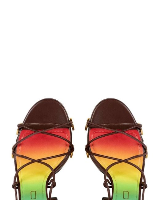 Etro Brown Platform Sandals With Straps And Studs