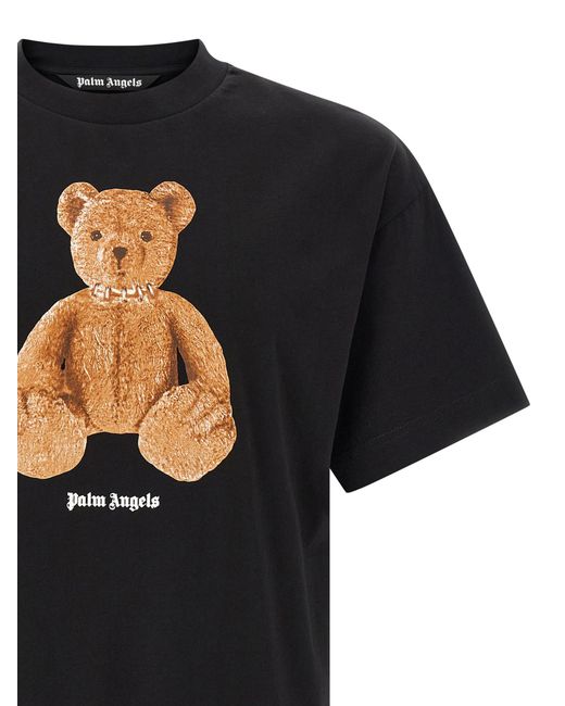 Palm Angels Black 'Bear' T-Shirt for men