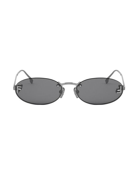 Fendi Gray First Crystal Sunglasses