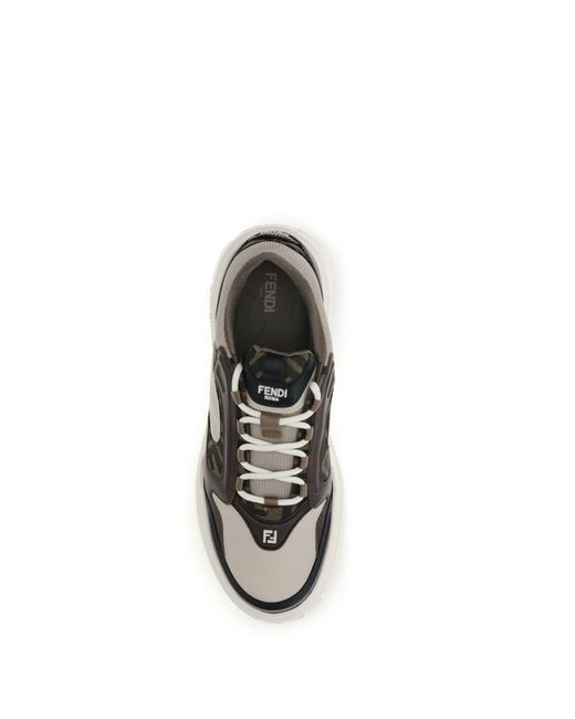 Fendi White Ff Sneakers for men
