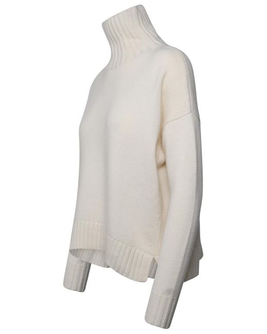 Max Mara Gray Gianna Ivory Cashmere Blend Sweater