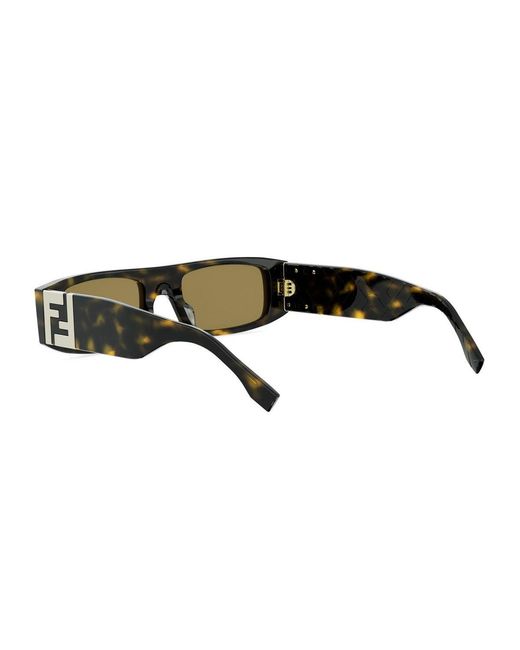 Fendi Brown Ff Squared Acetato Sunglasses for men