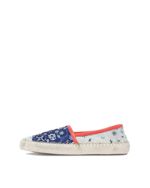 Philippe Model Blue Marseille Low Paisley Espadrilles Sneakers Shoes for men