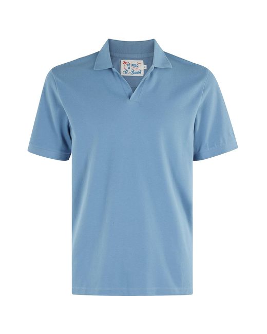 Mc2 Saint Barth Blue Polo Piquet for men