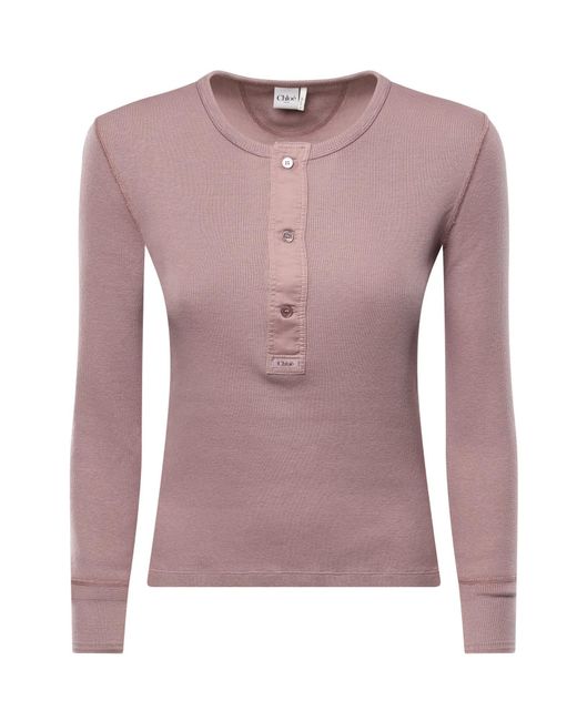 Chloé Pink Shirts Cotton