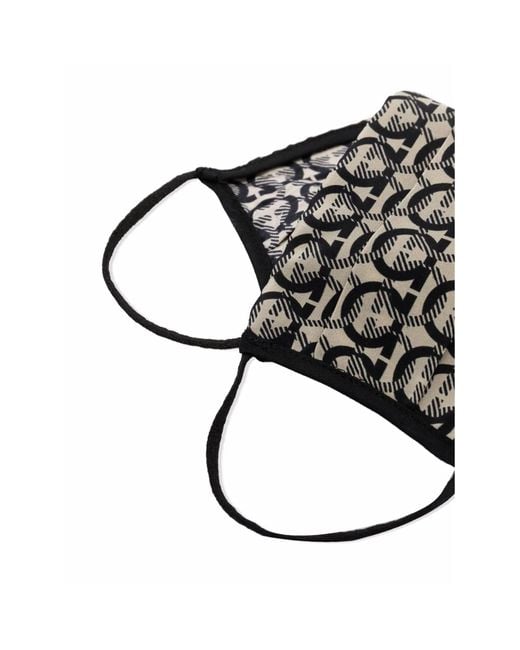 Ferragamo Black Face Mask Accessory