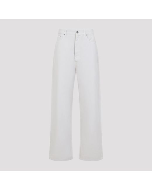 Phoebe Philo White Drop Jeans Cotton