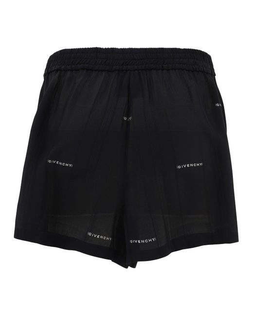 Givenchy Black Jacquard Shorts
