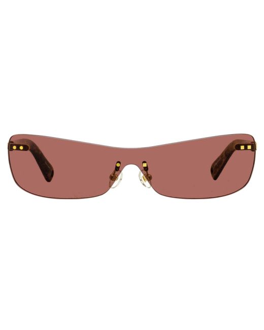 Jacquemus Black Mirada Sunglasses Jac69S 002 Wood Effect- 143Mm Effect/ Plastic (Acetate)/Metal