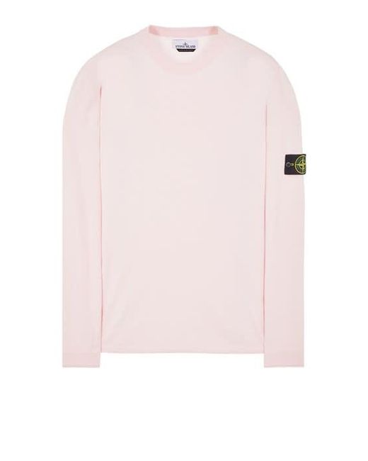 Stone Island Pink Sweater Cotton for men