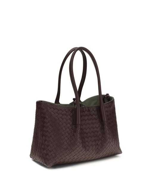 Bottega Veneta Brown Tote Bag Pinacoteca Dark Barolo Barolo/Pick-M B Calf Leather Shoulder