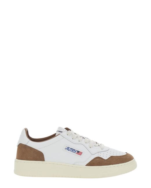 Autry White Sneakers Medalist Suede Trainers for men