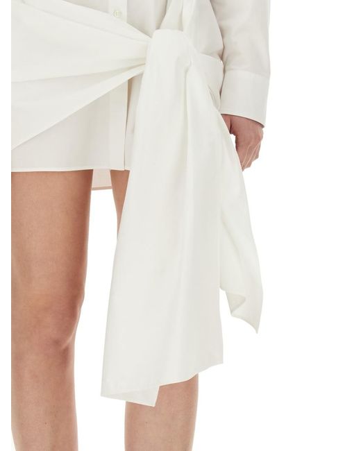 MSGM White Dress With Knot