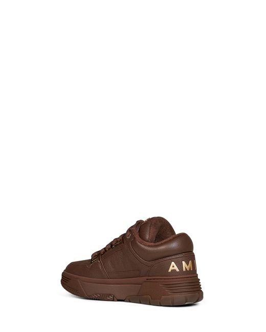 Amiri Brown Leather Chrome Ma-1 Sneakers for men