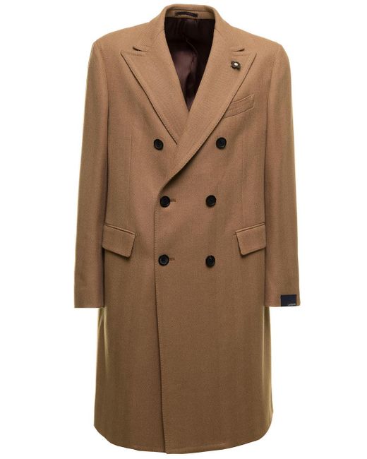 Lardini Camel Brown Coat In Camel Fur in Natural for Men | Lyst UK