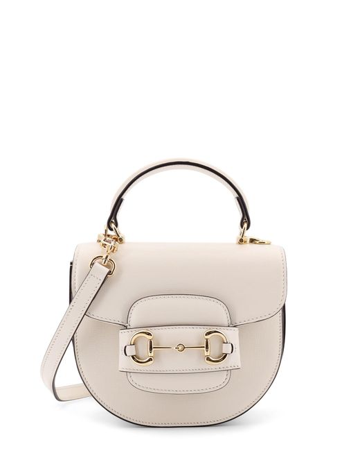 Gucci Metallic Leather Handbag With Horsebit Detail On The Front