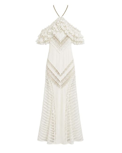Amen White Dress Off-The-Shoulder