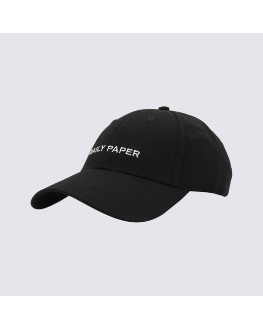 Daily Paper Black And Cotton Baseball Cap for men