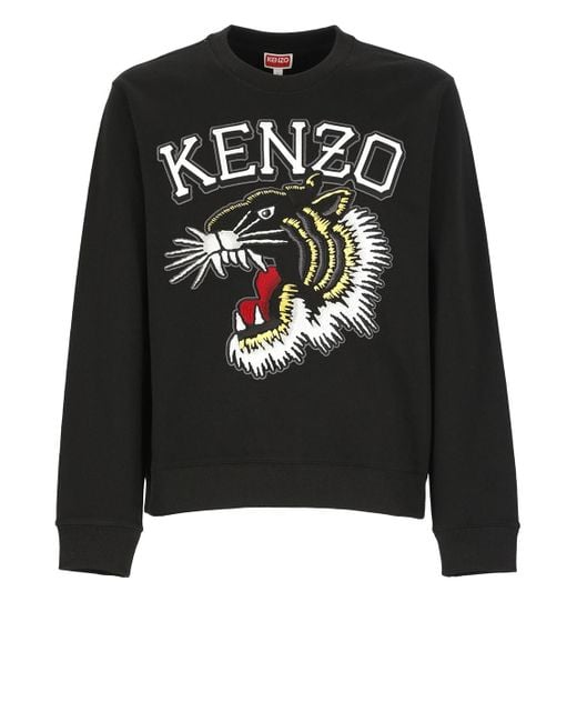 KENZO Black Tiger Varsity Sweatshirt for men