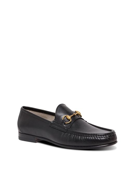 Gucci White Loafers With Horsebit, Leather Calf for men
