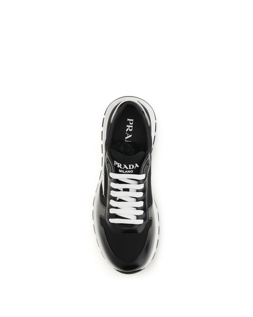 Prada Black Prax 01 Sneakers Lace Up for men