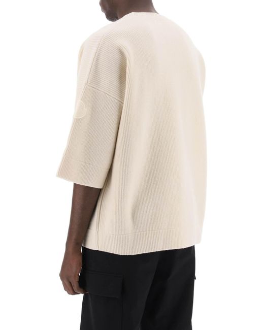Moncler Genius White Moncler X Roc Nation By Jay-Z Short-Sleeved Wool Sweater for men