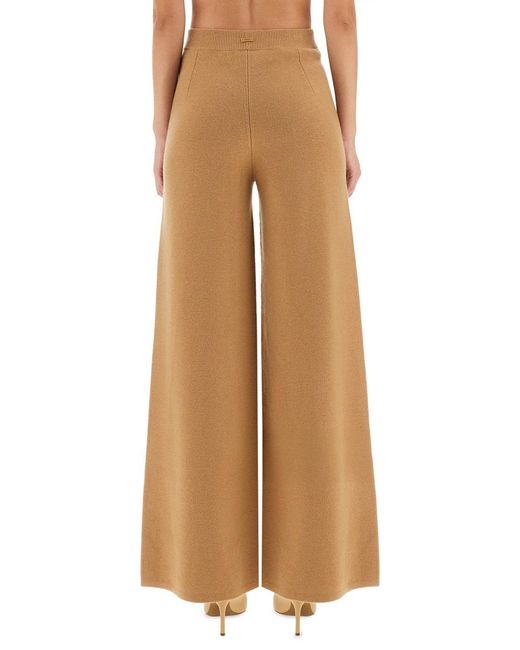 Max Mara Natural Wide-Leg Trousers Judy Wool