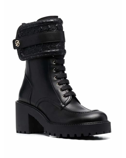 Ferragamo Black Shiraz Leather Boots