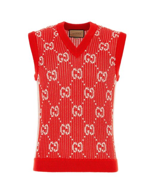 Gucci Embroidered Cotton Vest for men