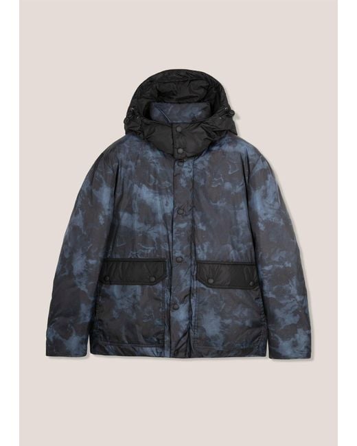 Doppiaa Blue Aangoon Printed Down Jacket Coats