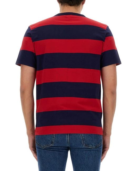 Woolrich Red Striped T-Shirt for men
