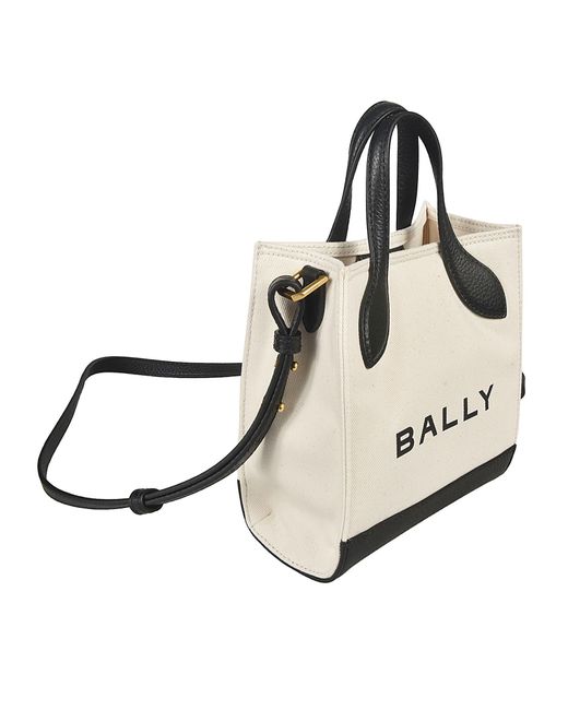 Bally White Logo Mini Bar Keep On Shopper Bag