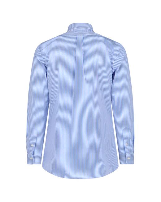 Polo Ralph Lauren Blue Logo Striped Shirt for men
