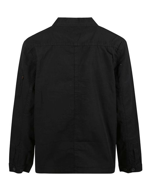 Alpha Industries Black Ripstop Cargo Oversized Shirt for men
