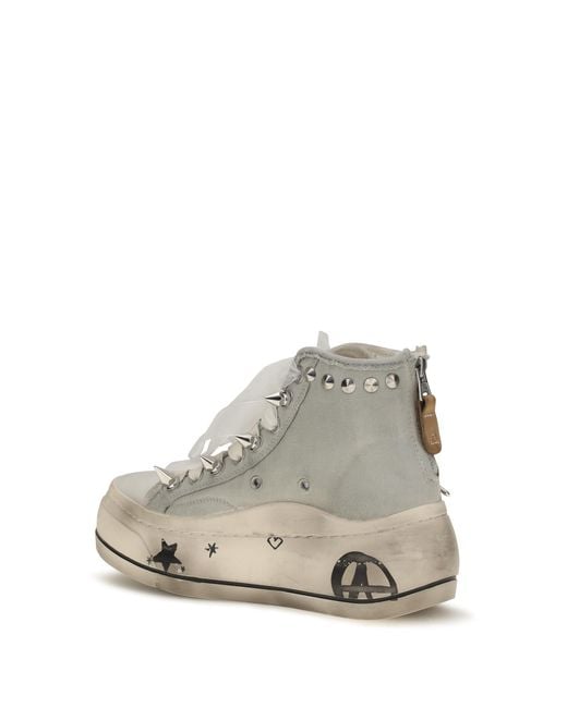 R13 White High Top Sneakers