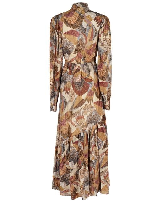 Farm Rio Natural Cream Printed Maxi Dress