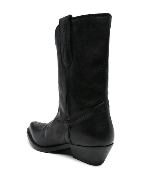 Golden Goose Deluxe Brand Black Smooth Grain Leather Ankle Boots